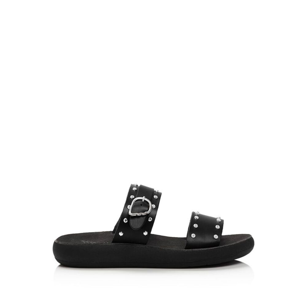 ANCIENT GREEK SANDALS Womens Black Preveza Wedge Slide Sandals 39 - Picture 2 of 4